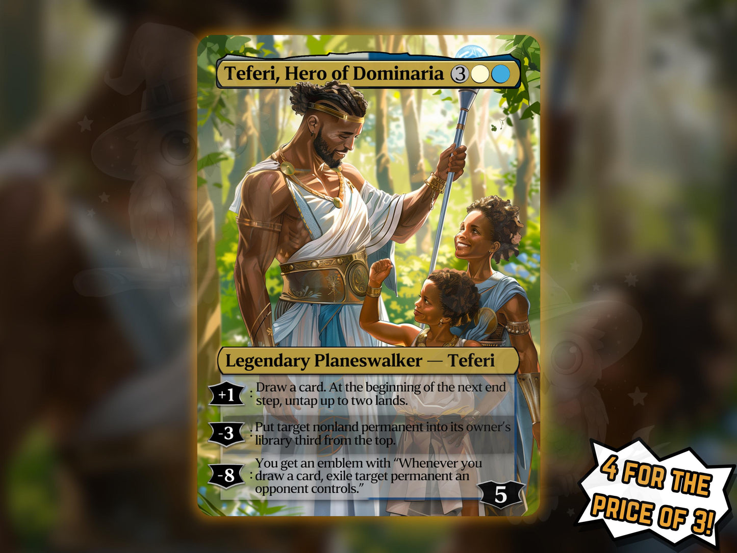 Teferi, Hero of Dominaria - Proxy Card - Buy 3 get 1 free!