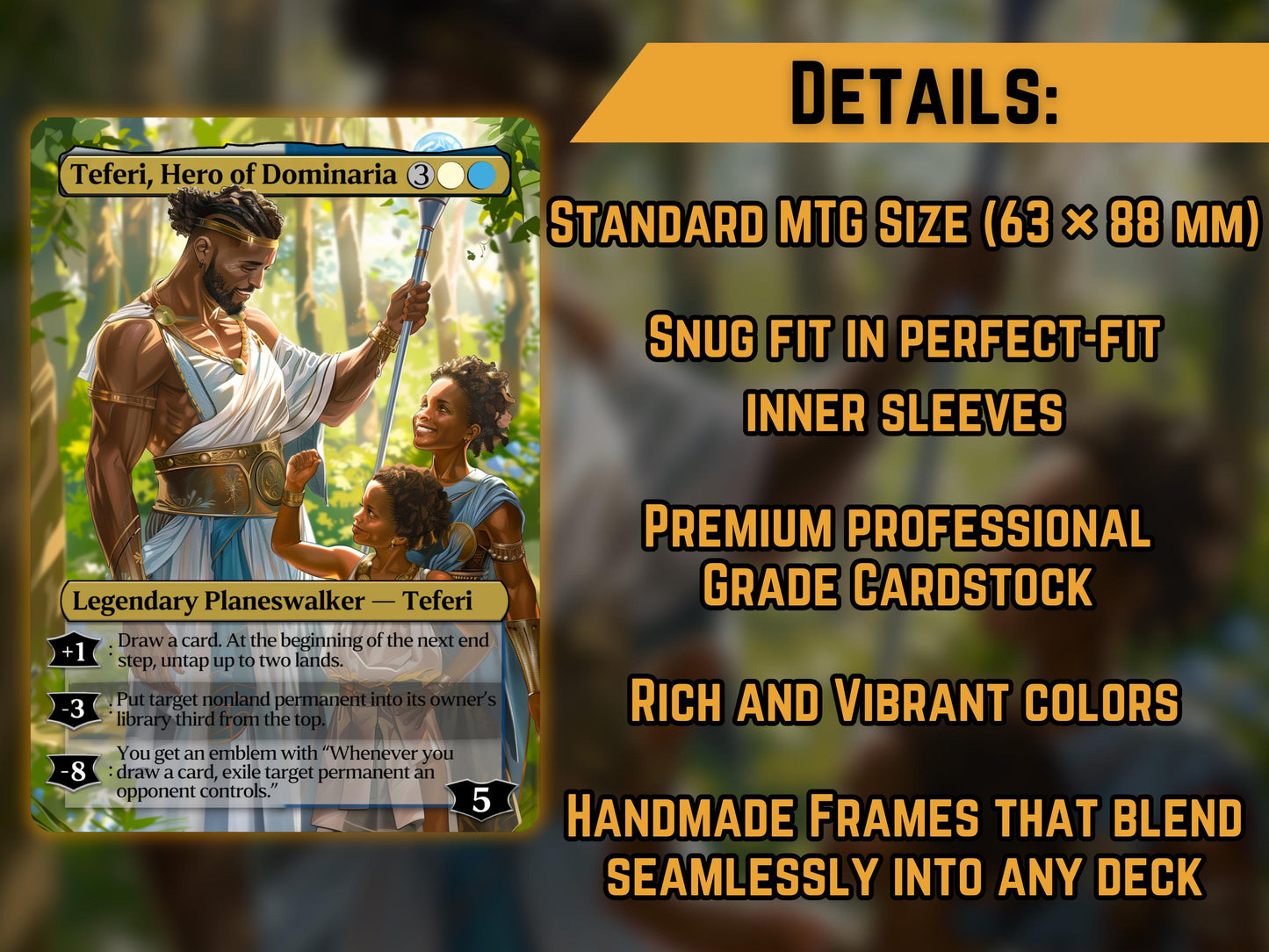 Teferi, Hero of Dominaria - Proxy Card - Buy 3 get 1 free!