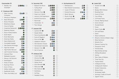 Maralen, Fae Ascendant- Faerie Elf Tribal - Proxy Deck - Perfect Magic Gift - Tokens Included