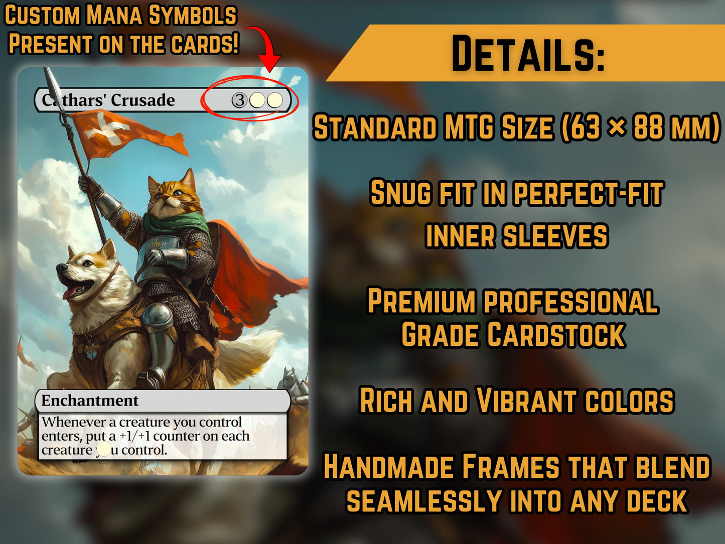 Cathar's Crusade (Cat Version) - Proxy Card - Buy 3 get 1 free!