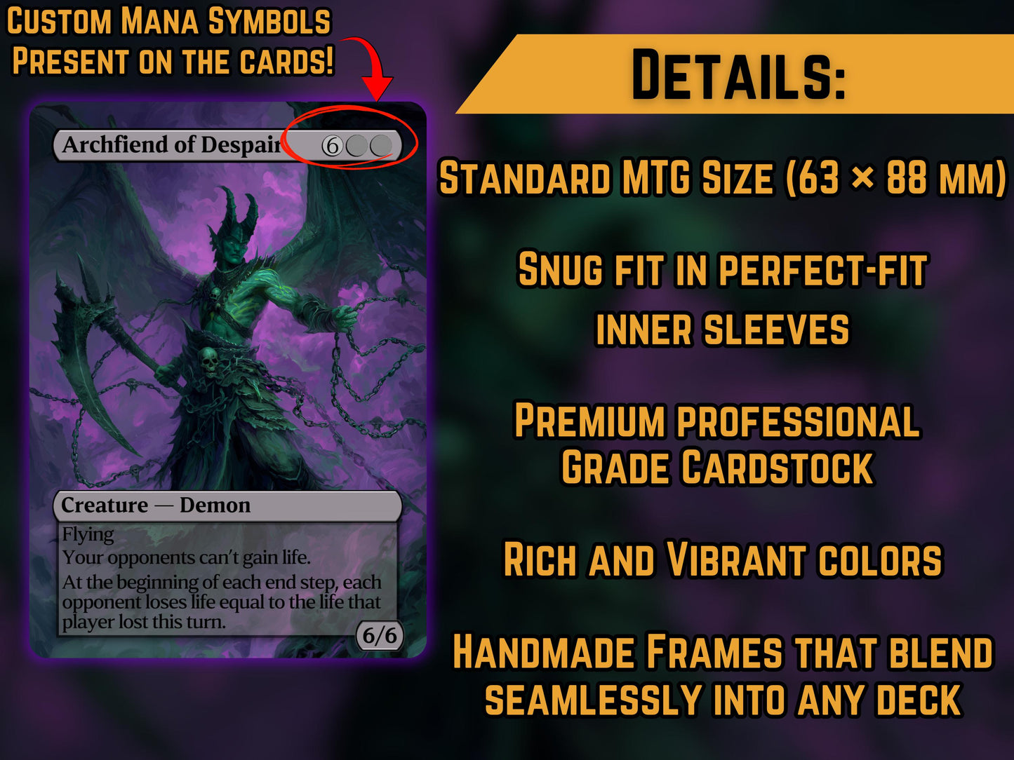 Archfiend of Despair - Proxy Card - Buy 3 get 1 free!