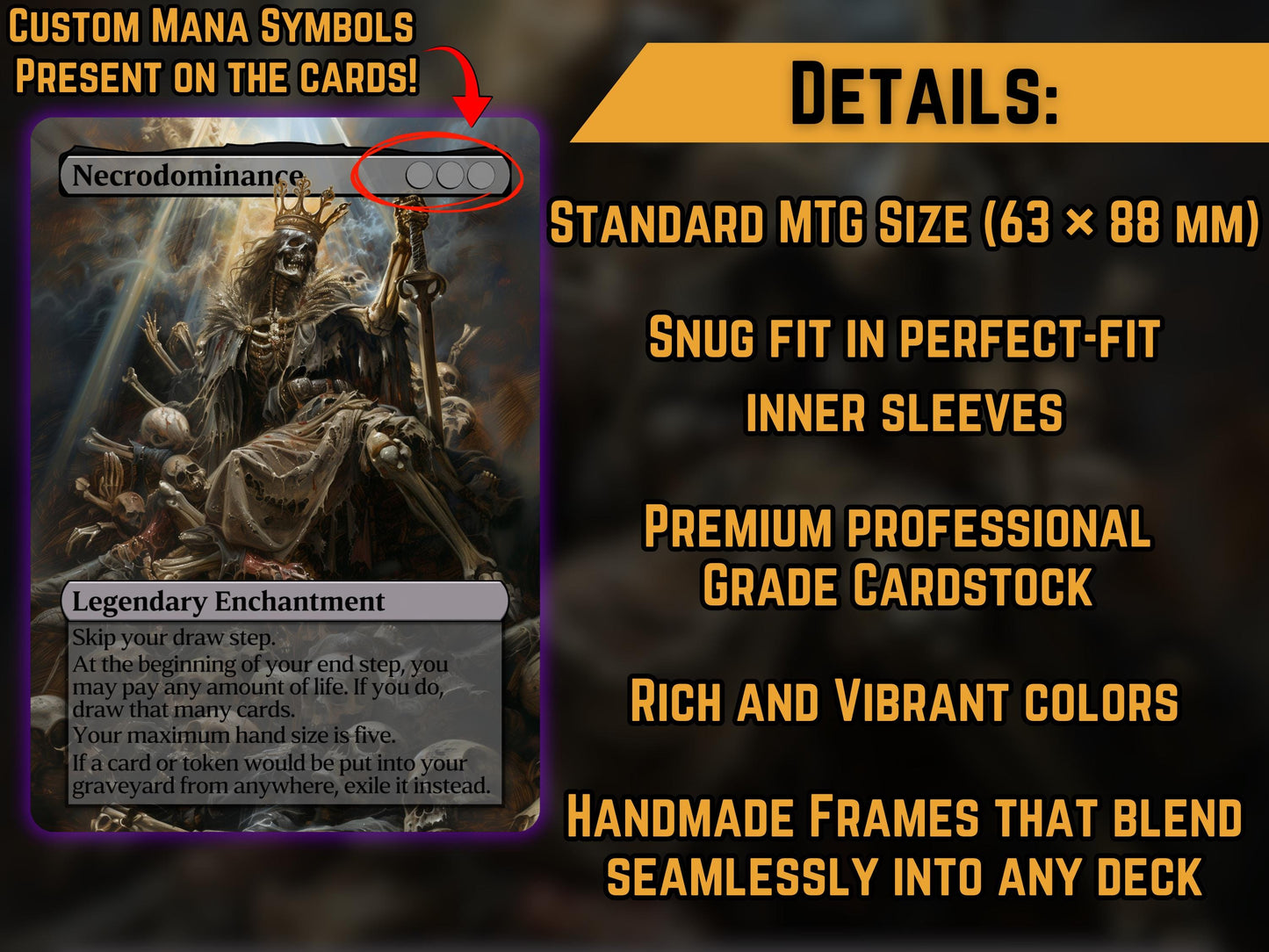 Necrodominance - Proxy Card - Buy 3 get 1 free!