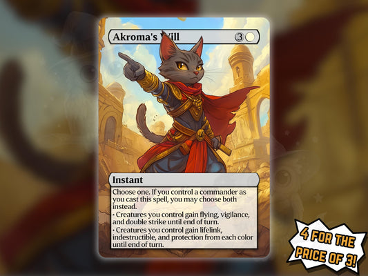 Akroma's Will (Cat Version) - Proxy Card - Buy 3 get 1 free!