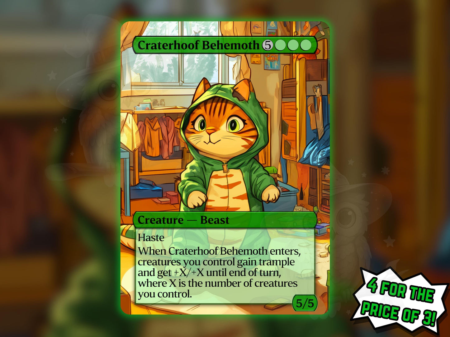 Craterhoof Behemoth (Cat Version) - Proxy Card - Buy 3 get 1 free!