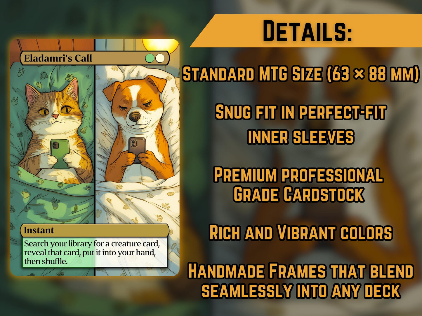 Eladamri's Call (Cat & Dog Version) - Proxy Card - Buy 3 get 1 free!