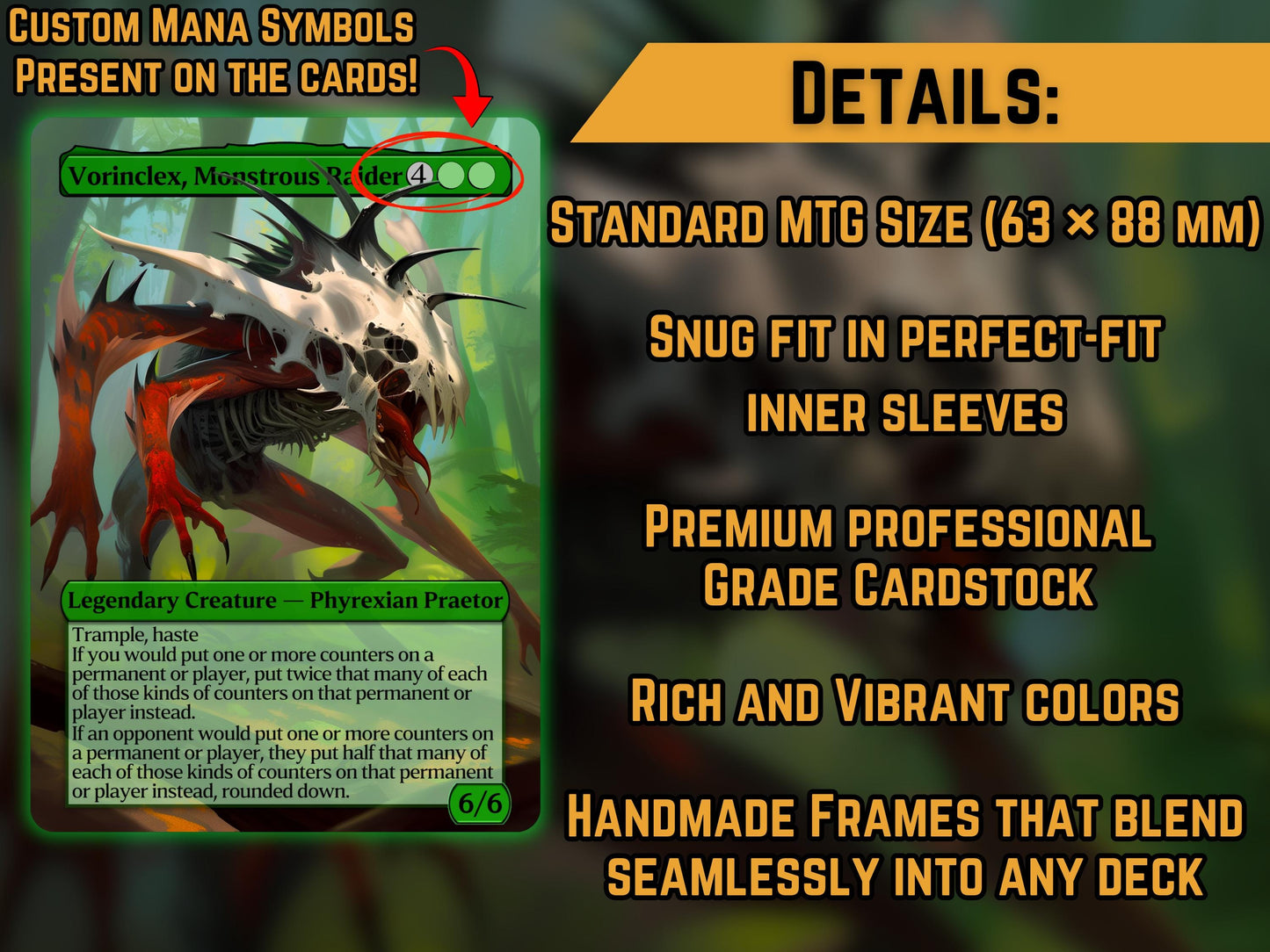 Vorinclex, Monstrous Raider - Proxy Card - Buy 3 get 1 free!