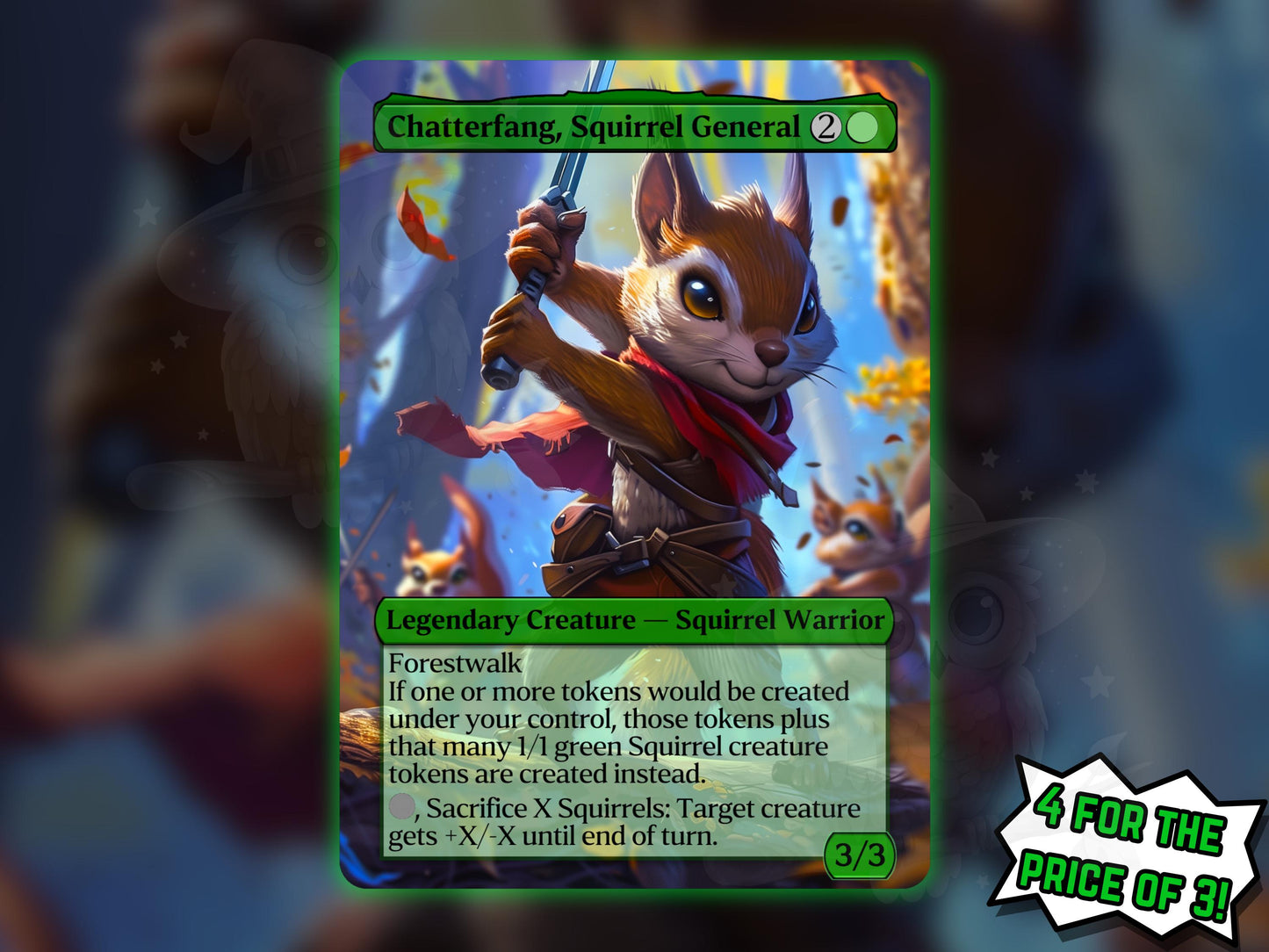 Chatterfang, Squirrel General (Cute) - Proxy Card - Buy 3 get 1 free!