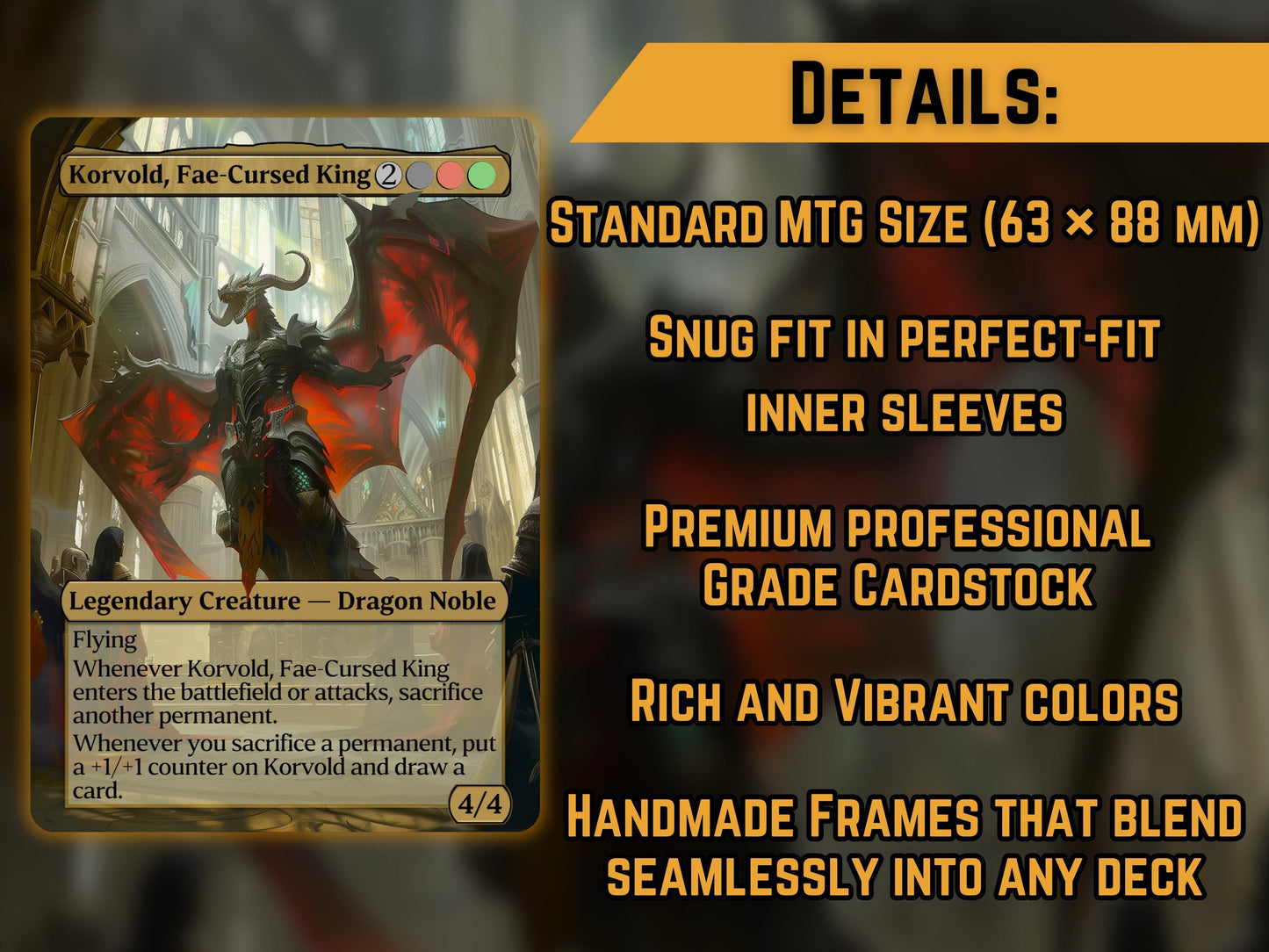Korvold, Fae-Cursed King - Proxy Card - Buy 3 get 1 free!