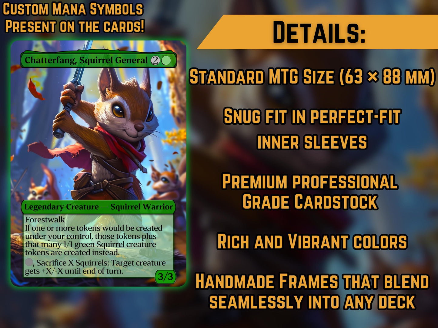 Chatterfang, Squirrel General (Cute) - Proxy Card - Buy 3 get 1 free!