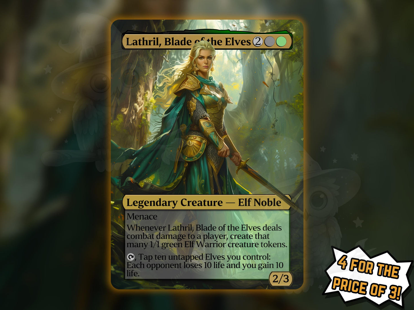 Lathril, Blade of the Elves - Proxy Card - Buy 3 get 1 free!