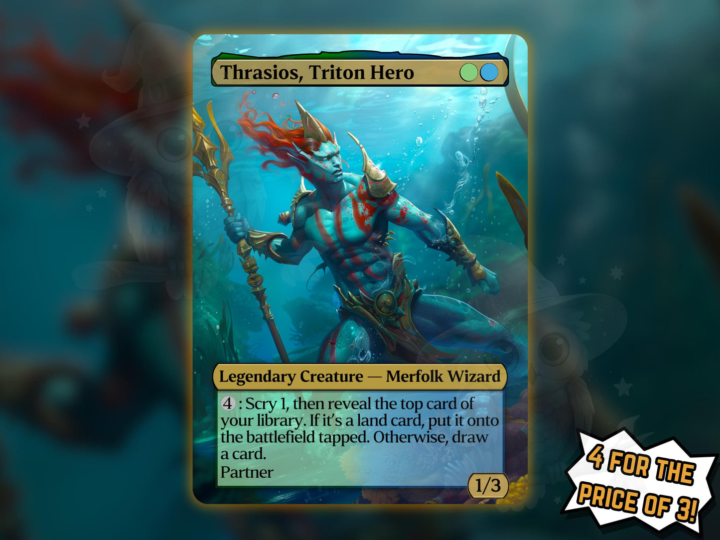 Thrasios, Triton Hero - Proxy Card - Buy 3 get 1 free!