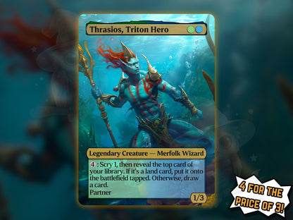 Thrasios, Triton Hero - Proxy Card - Buy 3 get 1 free!