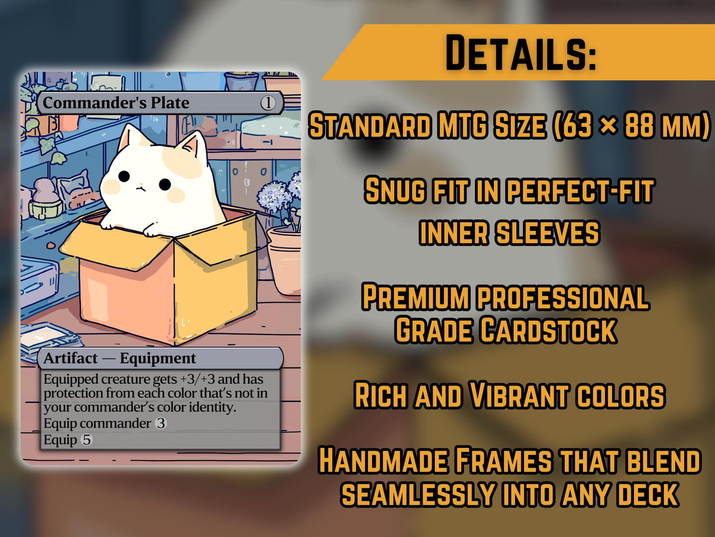 Commander's Plate (Cat Version) - Proxy Card - Buy 3 get 1 free!