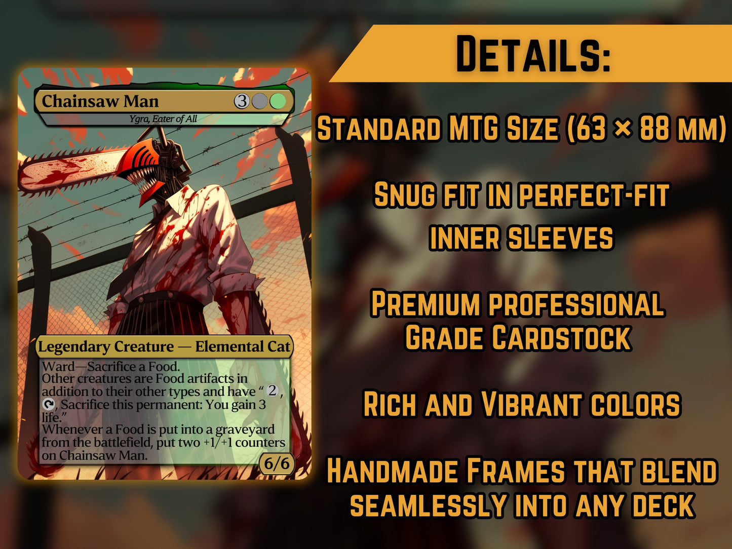Chainsawman (Ygra, Eater of All) - Anime Proxy Card - Buy 3 get 1 free!