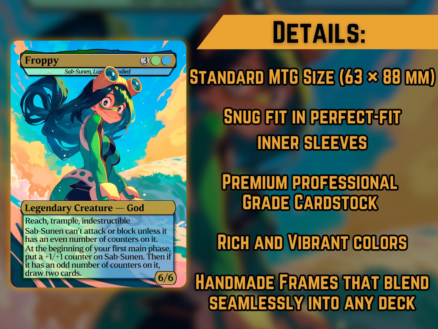 Froppy (Sab-Sunen, Luxa Embodied) - Anime Proxy Card - Buy 3 get 1 free!