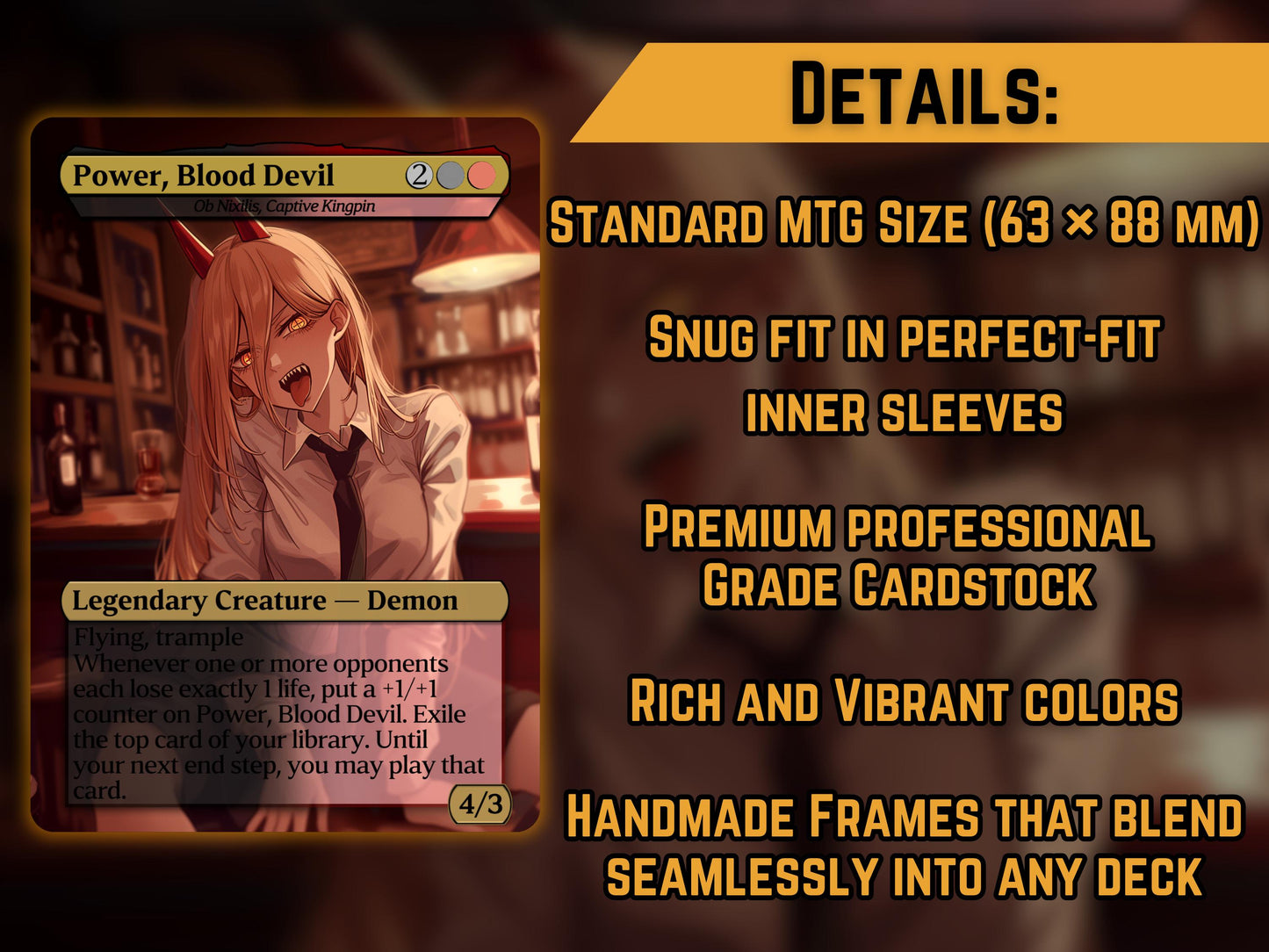 Power (Ob Nixilis, Captive Kingpin) - Anime Proxy Card - Buy 3 get 1 free!