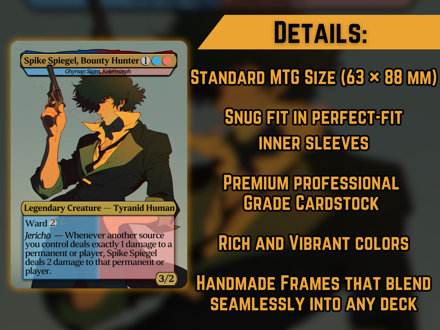 Spike Spiegel (Ghyrson Starn, Kelermorph) - Anime Proxy Card - Buy 3 get 1 free!