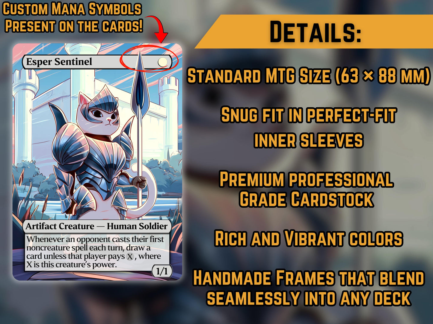 Esper Sentinel (Cat Version) - Proxy Card - Buy 3 get 1 free!