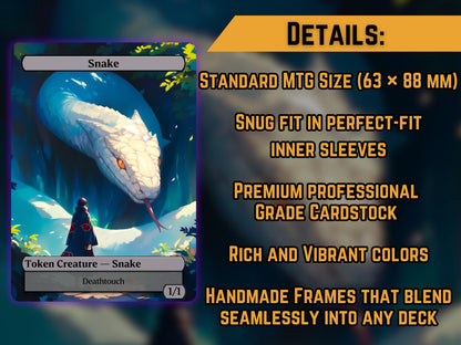 Orochimaru & Snake Token (Aphelia, Viper Whisperer) - Anime Proxy Card - Buy 3 get 1 free!