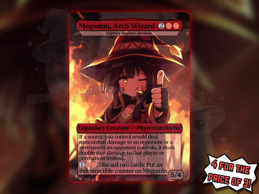 Megumin (Solphim, Mayhem Dominus) - Anime Proxy Card - Buy 3 get 1 free!