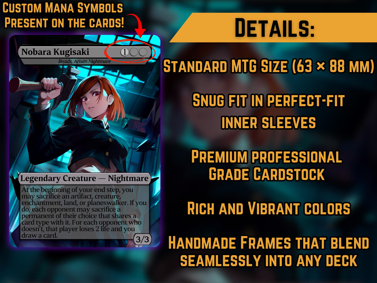 Nobara (Braids, Arisen Nightmare) - Anime Proxy Card - Buy 3 get 1 free!