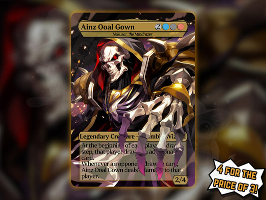 Ainz Ooal Gown (Nekusar, the Mindrazer) - Anime Proxy Card - Buy 3 get 1 free!