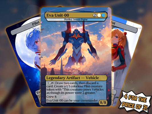 Eva Unit-00 & Pilots (Shorikai, Genesis Engine) - Anime Proxy Card - Buy 3 get 1 free!
