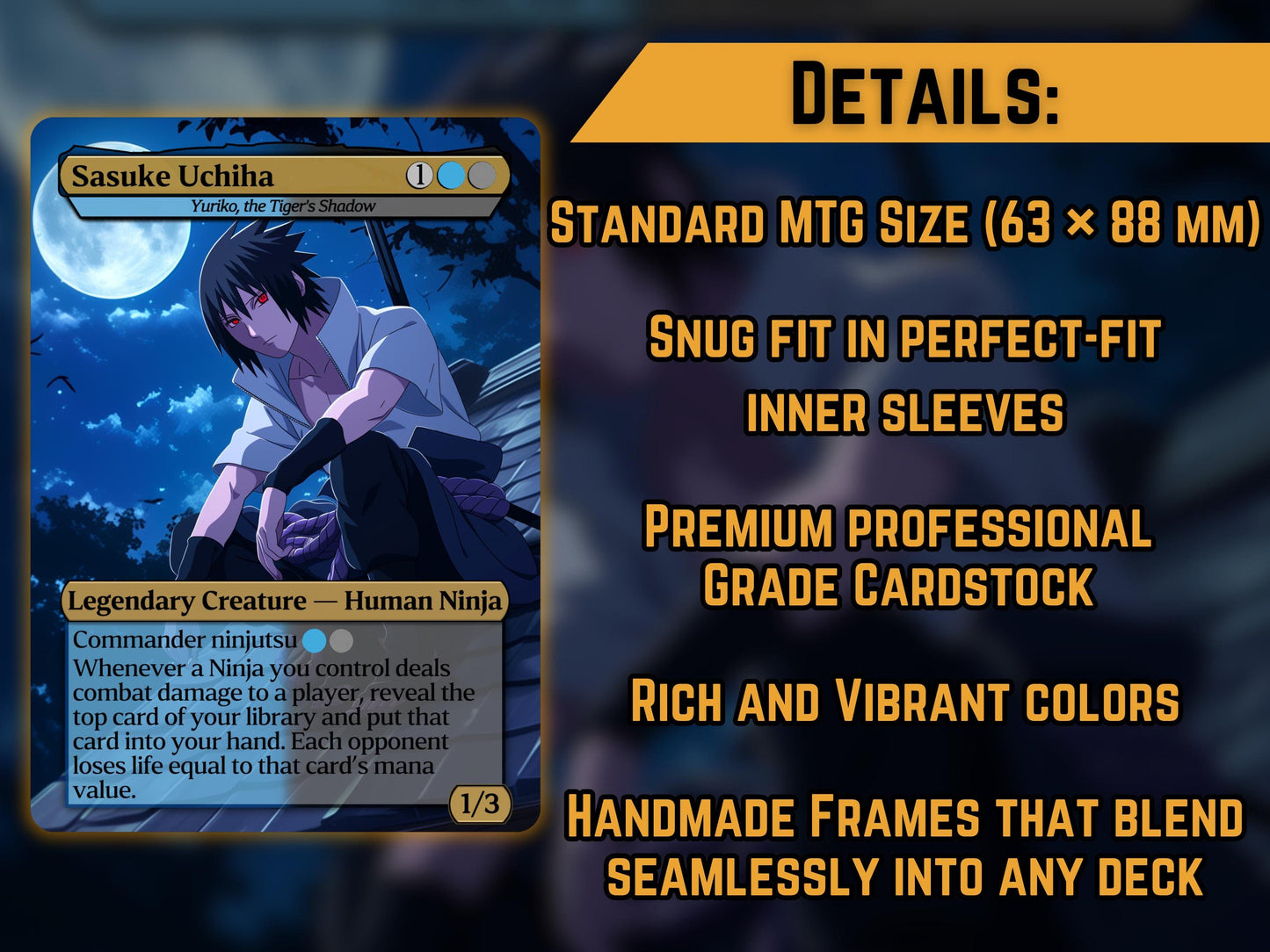 Sasuke (Yuriko, the Tiger's Shadow) - Anime Proxy Card - Buy 3 get 1 free!