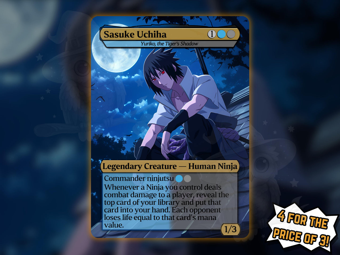 Sasuke (Yuriko, the Tiger's Shadow) - Anime Proxy Card - Buy 3 get 1 free!